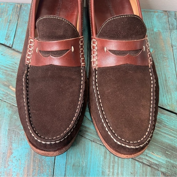 Johnston & Murphy Sheepskin Brown Loafers Size 11 - Picture 2 of 16